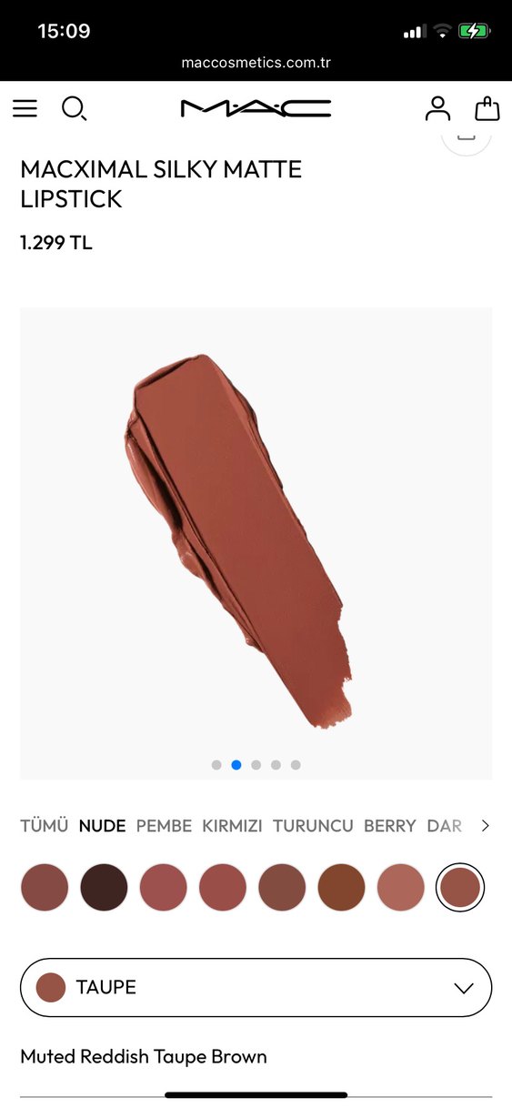 MAC orijinal 616 taupe Ruj - Görsel 5