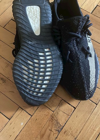 Adidas Orijinal Yeezy Siyah Erkek Spor Ayakkabısı Velcro Detaylı - Görsel 4