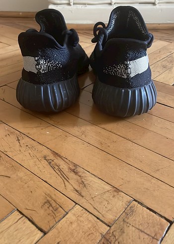 Adidas Orijinal Yeezy Siyah Erkek Spor Ayakkabısı Velcro Detaylı - Görsel 3