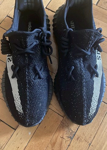 Adidas Orijinal Yeezy Siyah Erkek Spor Ayakkabısı Velcro Detaylı - Görsel 2