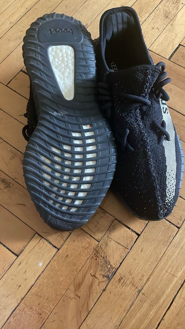 Adidas Orijinal Yeezy Siyah Erkek Spor Ayakkabısı Velcro Detaylı - Görsel 4