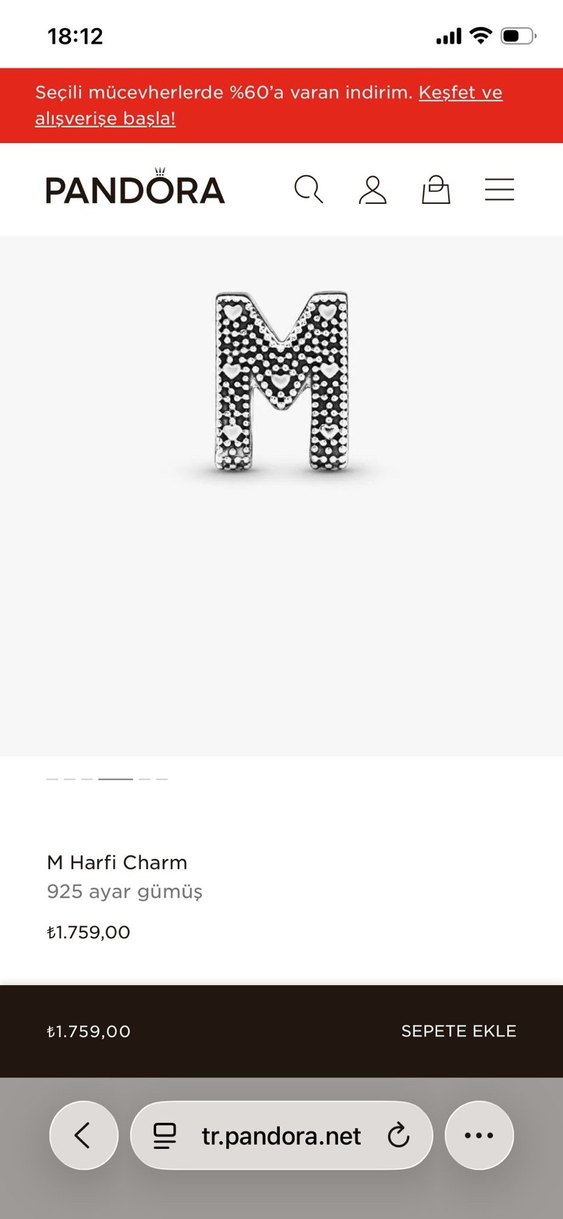 Pandora orijinal charm - Görsel 3