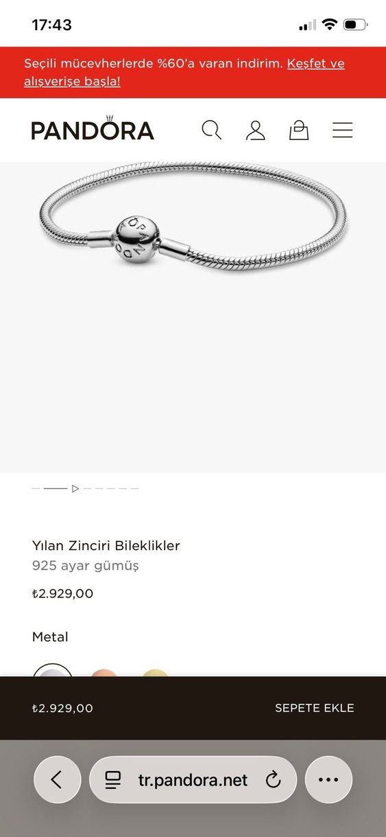 Pandora orijinal Kadın Bileklik - Görsel 3