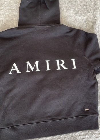 m Beden AMİRİ Gri Kapüşonlu unisex Sweatshirt orijinal