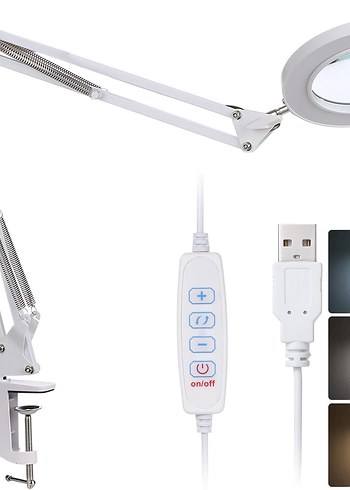 Diğer Esnek Beyaz Masa Lambası 360° ve 270° Hareketli