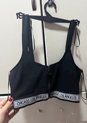 Kadın Siyah Straplez Spor Büstiyer - Görsel 2