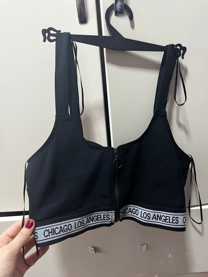 Kadın Siyah Straplez Spor Büstiyer - Görsel 2