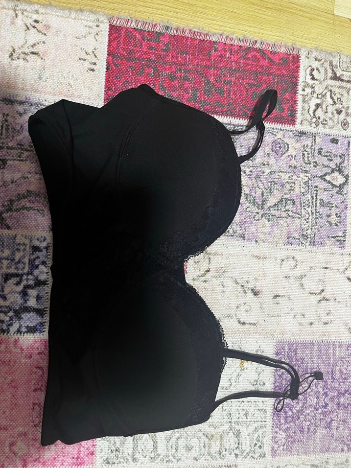 Siyah Gotik Dantel Detaylı Midi Sütyen - Görsel 3