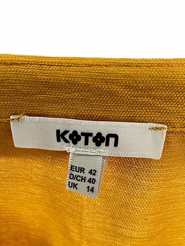 42 Beden sarı Renk Koton Günlük Elbise %70 İndirimli.