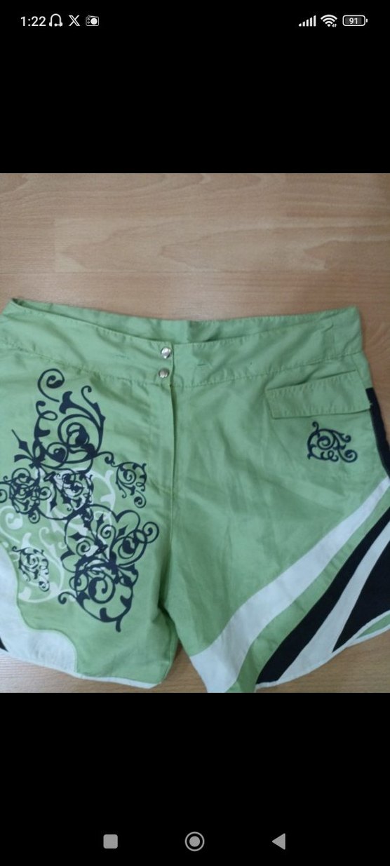 Baskılı Yeşil Mini deniz Şort - Görsel 3