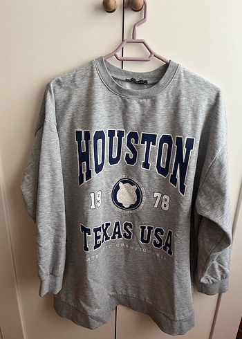 Gri Uzun Kollu Kadın Sweatshirt
