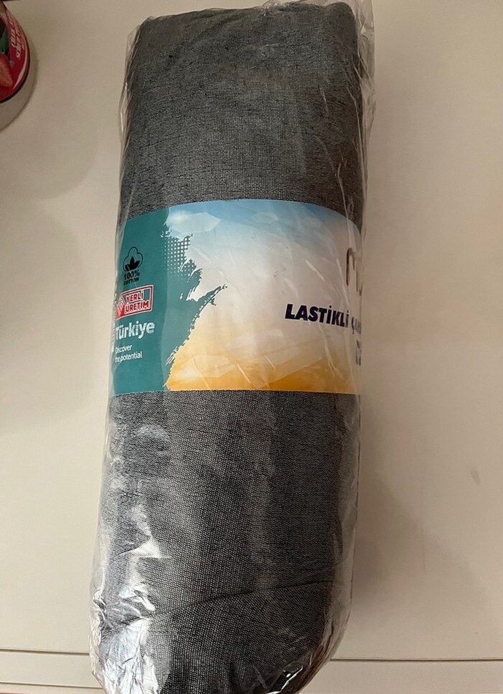 Gri Çift Kişilik Lastikli Çarşaf 160x200 cm - Görsel 2