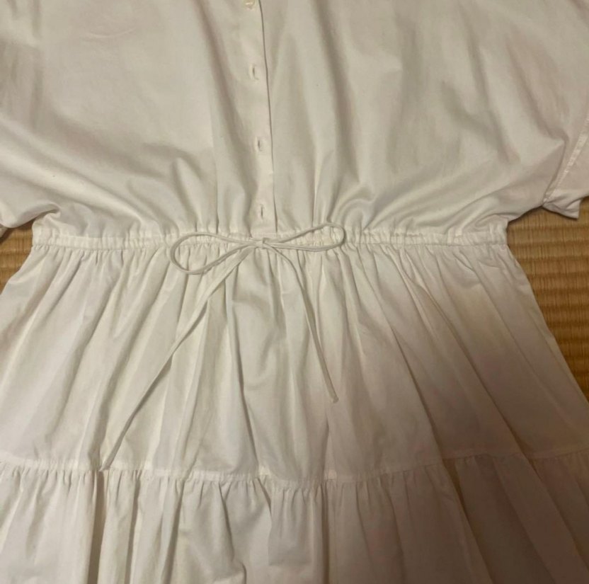 Zara Beyaz Midi Pamuklu Kısa Kollu Elbise - Görsel 3