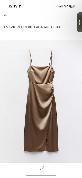 Zara Saten elbise