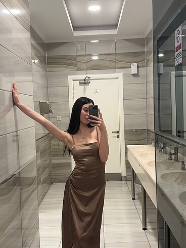 Zara Zara Saten elbise