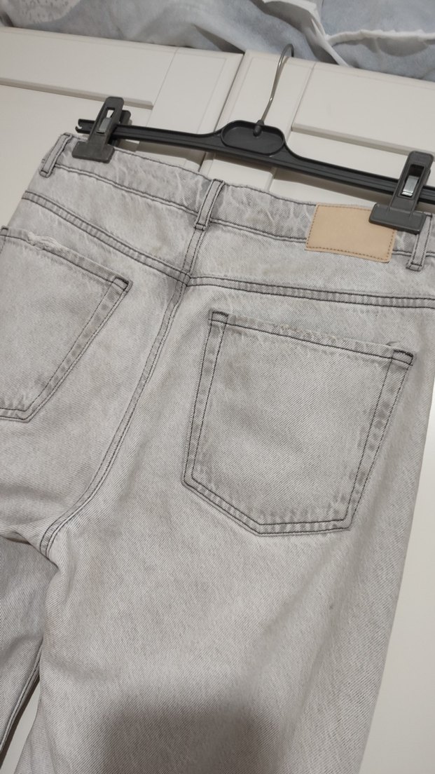 Zara Baggy Gri Denim Pantolon - Görsel 3