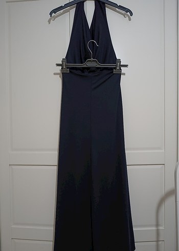 Mango Siyah Halter Yaka Sentetik Elbise - Görsel 4