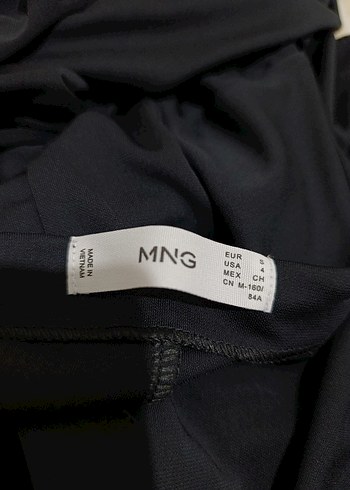 Mango Siyah Halter Yaka Sentetik Elbise - Görsel 5