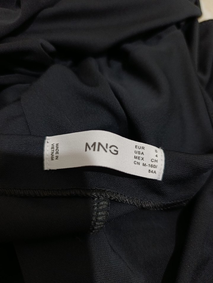 Mango Siyah Halter Yaka Sentetik Elbise - Görsel 5