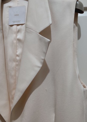 Mango Ekru Yelek - Görsel 3