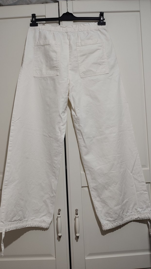 Zara Keten Rahat Kesim Pantolon - Görsel 4