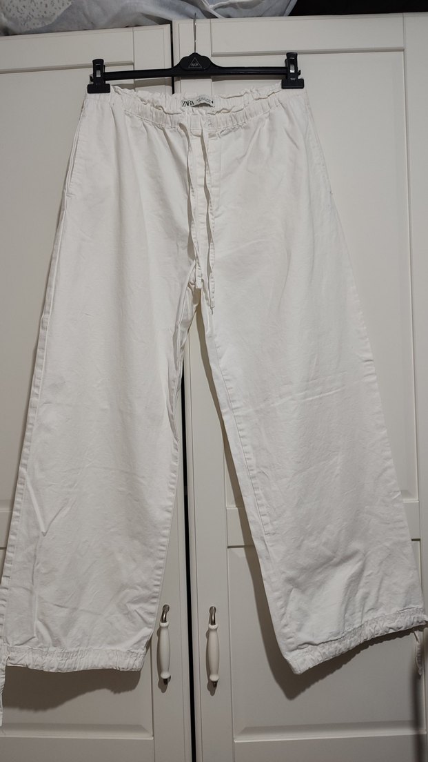 Zara Keten Rahat Kesim Pantolon - Görsel 2