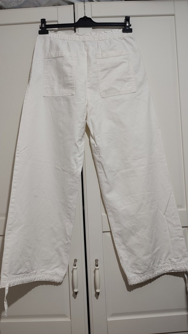 Zara Keten Rahat Kesim Pantolon - Görsel 3