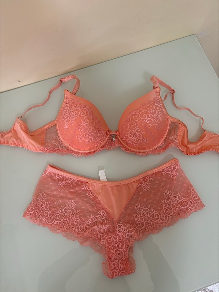 Pembe Bohem Mini Dantelli Sütyen Takımı - Görsel 2