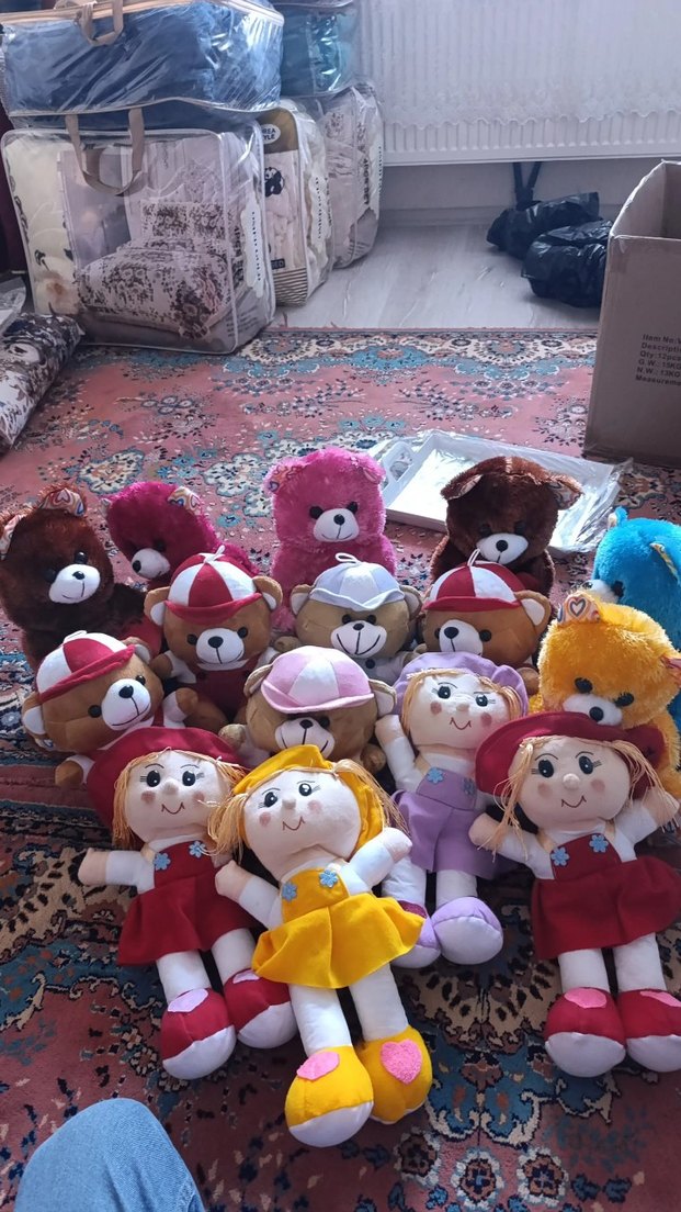 Mavi Renkli Peluş Ayı Oyuncak - Görsel 5