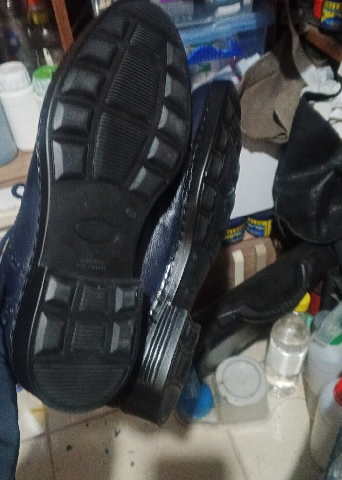 Lacivert deri ayakkabı - Görsel 2