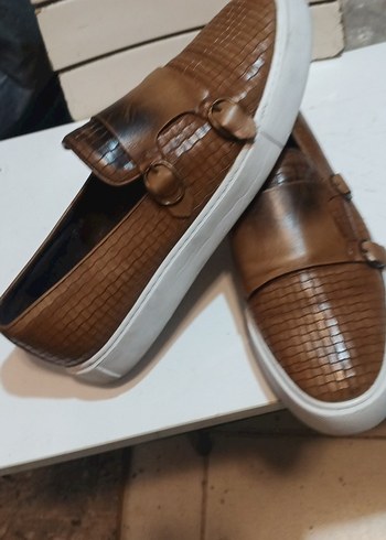 Kahverengi Deri Tokalı Erkek Klasik Ayakkabı - Görsel 2