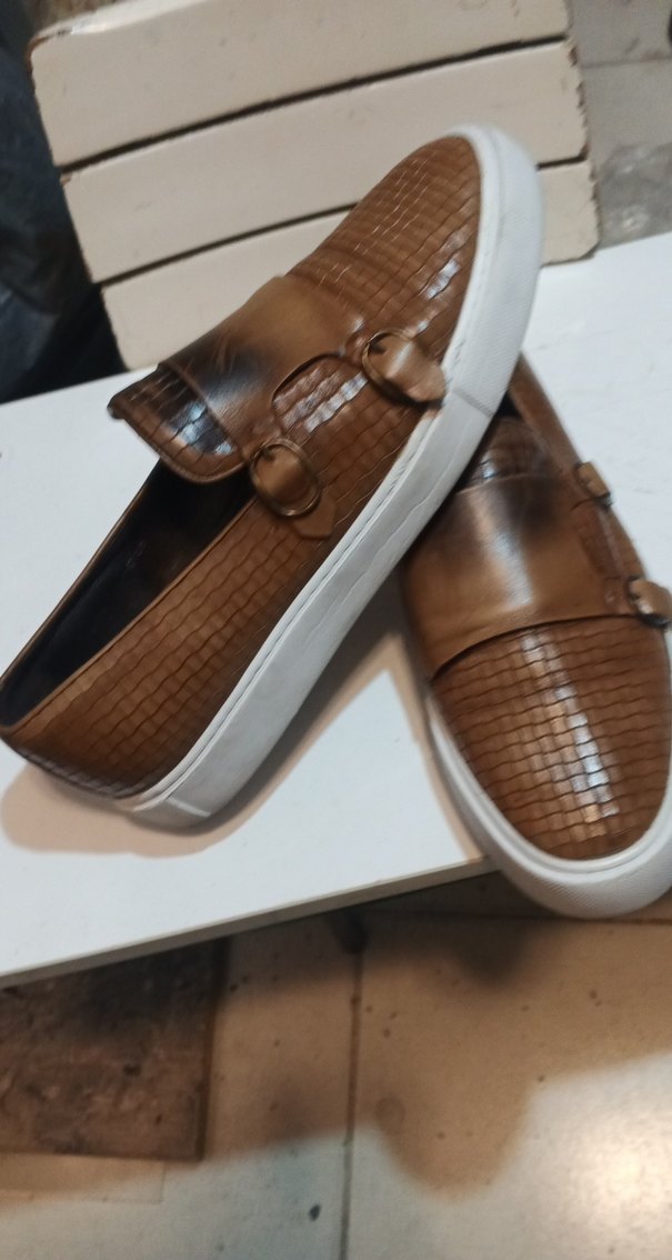 Kahverengi Deri Tokalı Erkek Klasik Ayakkabı - Görsel 2