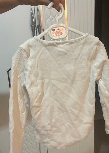 Beyaz Uzun Kollu Çocuk bluz  6 yaş - Görsel 2