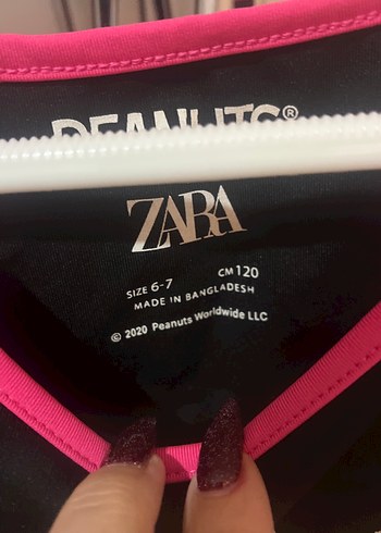 Kız Çocuk Pembe Snoopy Baskılı Spor Atlet - Görsel 3