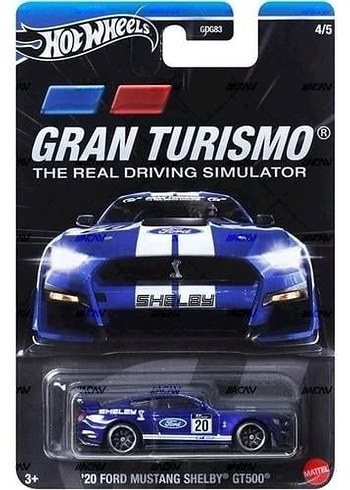 Parlak Mavi Hot Wheels 20 Ford Mustang alttan açık hatasızdır