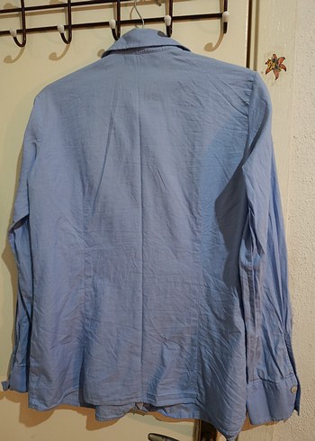 l Beden mavi Renk U.S. Polo Assn. Mavi Kadın Keten Gömlek