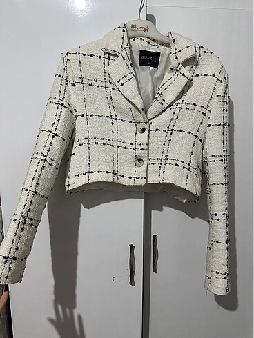 Crop blazer ceket