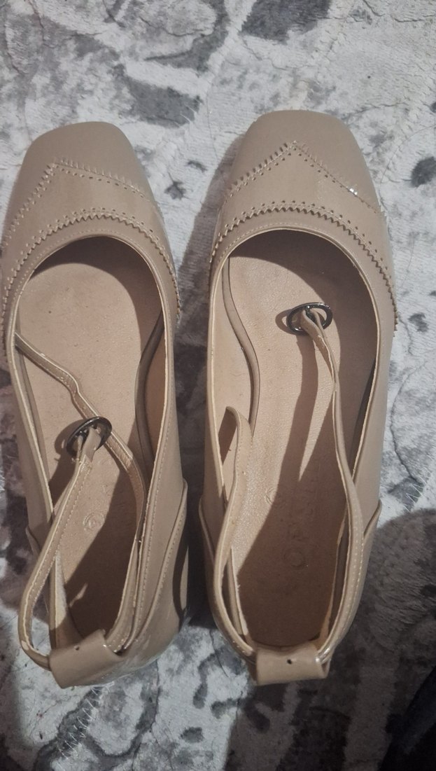 Bej Kadın Dolgu Topuklu Babet - Görsel 2