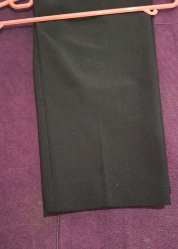 Kadın Siyah Midi Kumaş Pantolon - Görsel 4