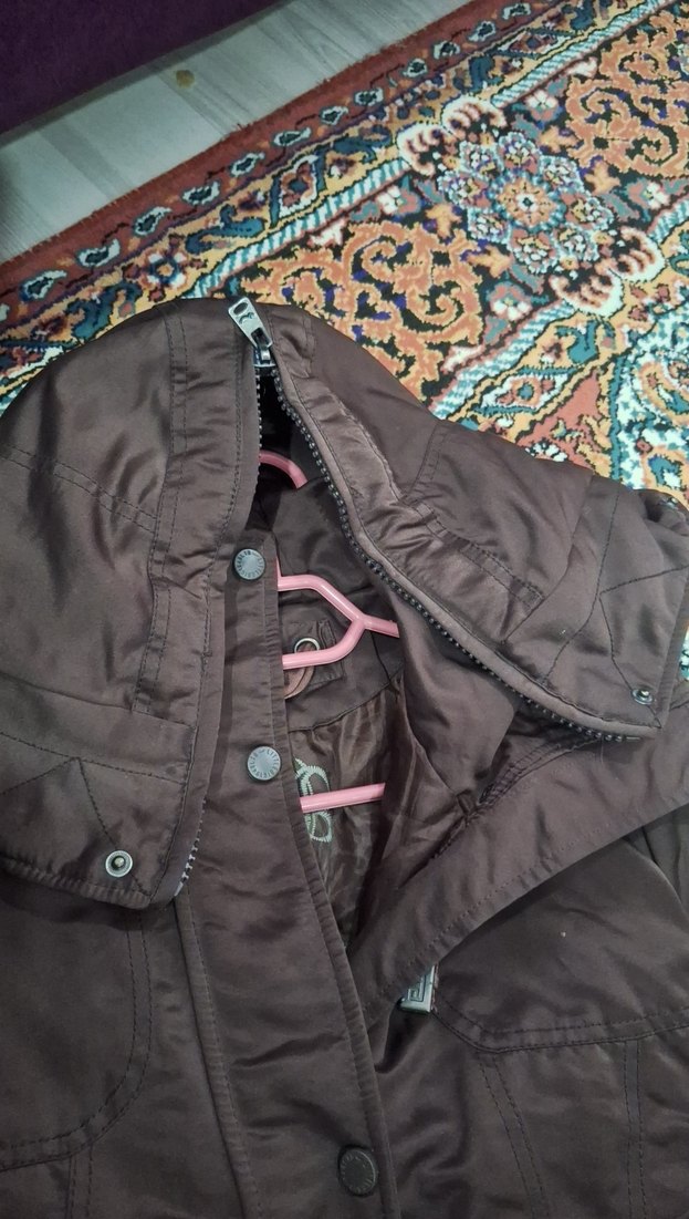 Kahverengi Kapüşonlu Kadın Kışlık Uzun Mont - Görsel 2