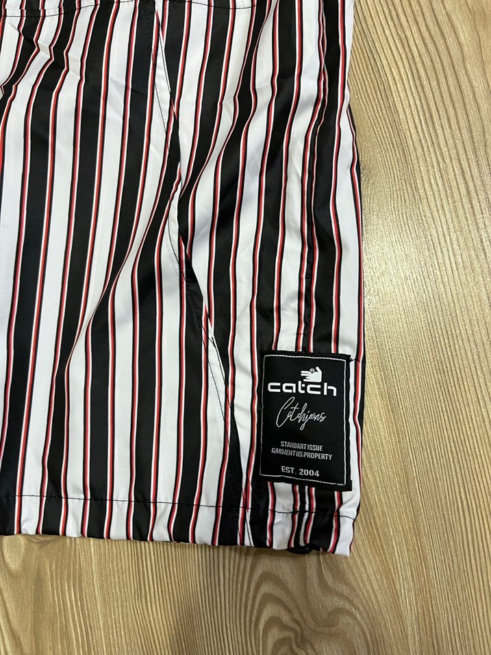 Çizgili Kapüşonlu Erkek Yağmurluk - Görsel 3