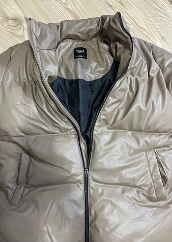 Kahverengi Deri Erkek Kışlık Mont - Görsel 3