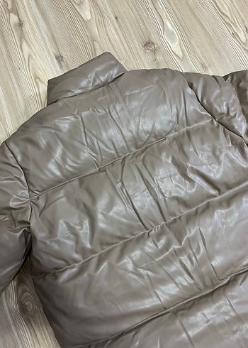 Kahverengi Deri Erkek Kışlık Mont - Görsel 5