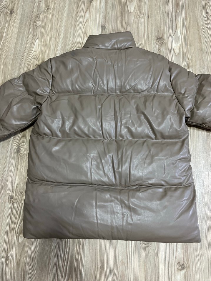 Kahverengi Deri Erkek Kışlık Mont - Görsel 4