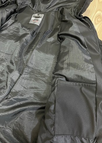 Siyah Deri Erkek Mont - Görsel 8