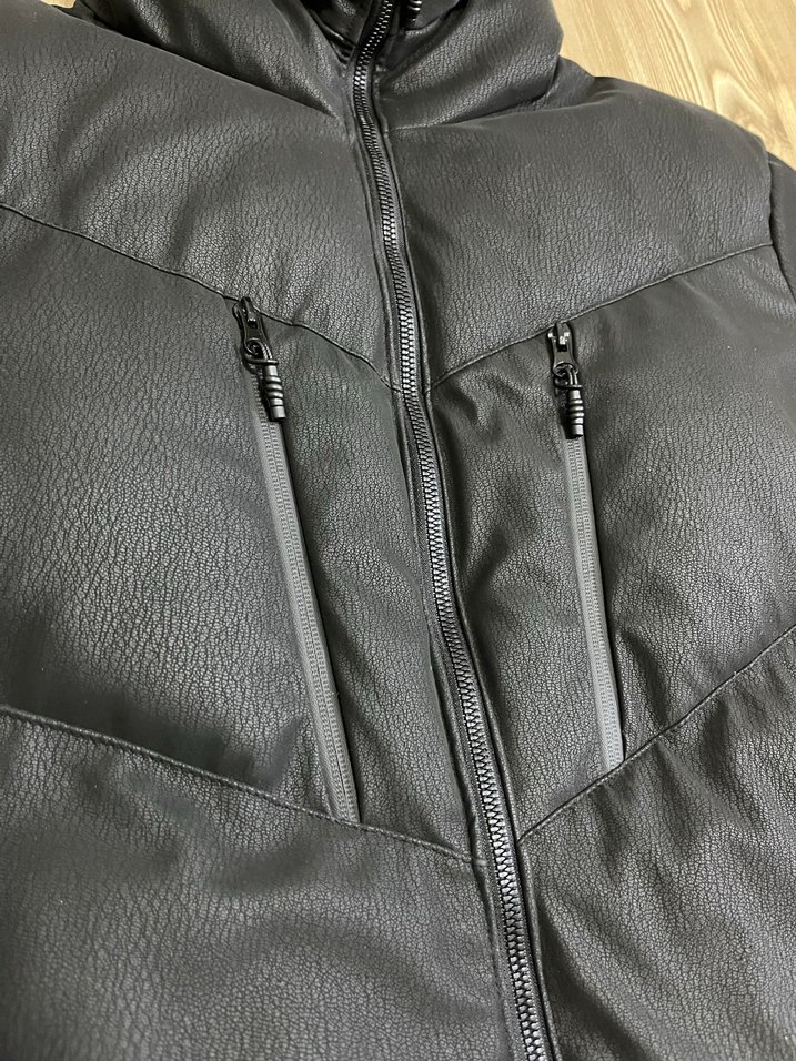 Siyah Deri Erkek Mont - Görsel 3