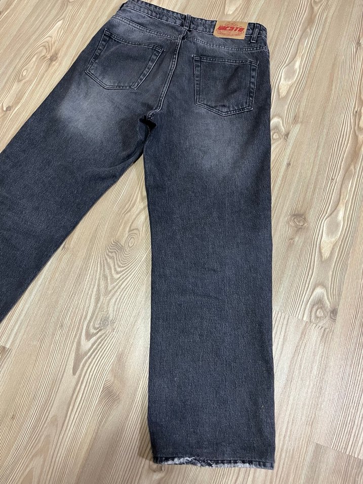 Gri Baggy Pantolon - Görsel 4