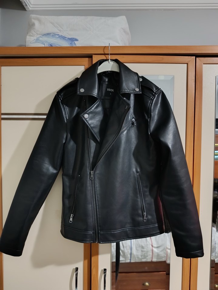 Siyah Deri Ceket - Görsel 2