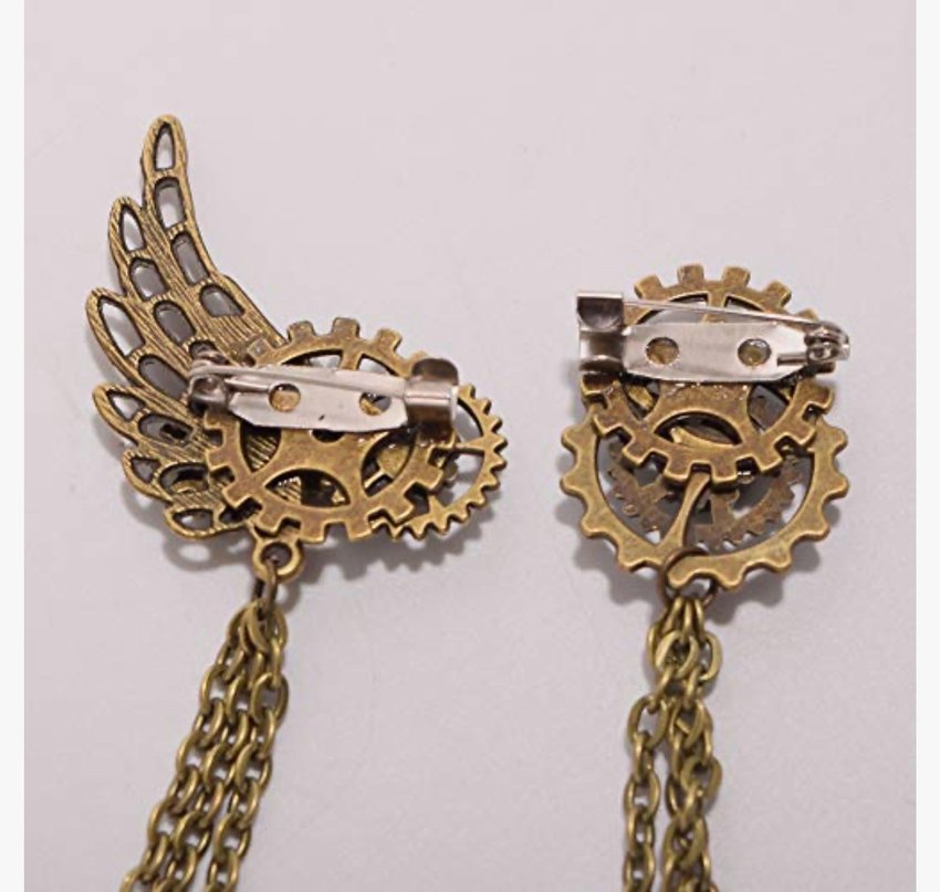 Ünisex steampunk broş yaka iğnesi retro - Görsel 2