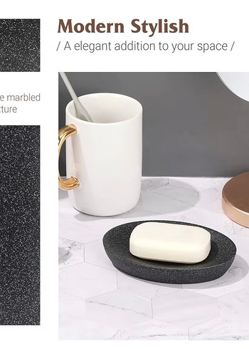 Siyah Taş Görünümlü Sabunluk - Görsel 4